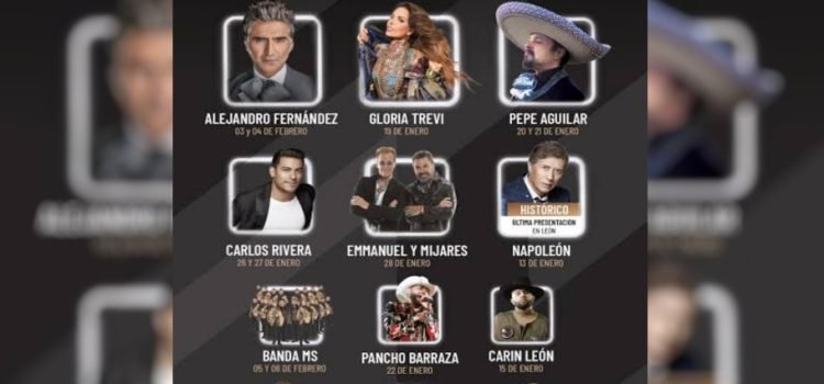 Estos son los artistas que estarán en el Palenque de la Feria de León