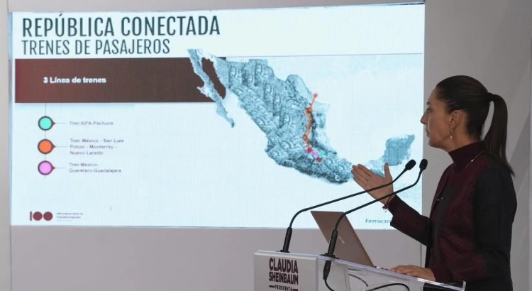 Claudia Sheinbaum anuncia tres nuevas rutas del l tren que conectará la Ciudad de México con Guadalajara