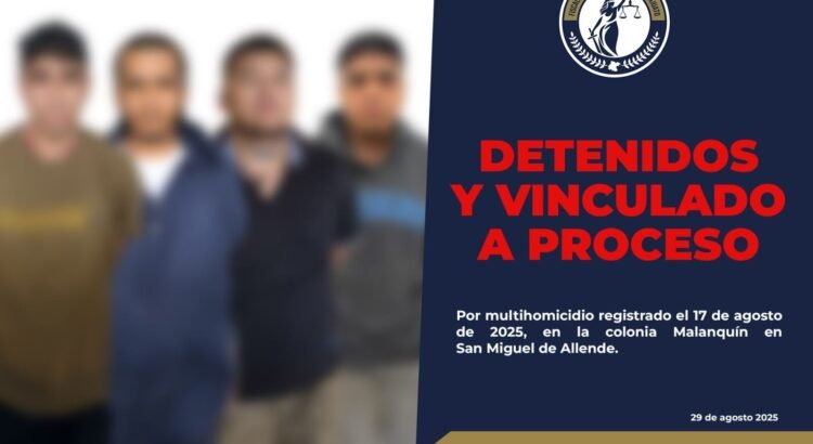 Detienen y procesan a cuatro hombres por el ataque armado en fiesta patronal de San Miguel Allende, Guanajuato