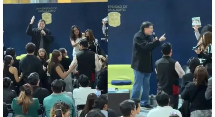 «Que se largue», Estudiantes de la Universidad de Guanajuato confrontan al Senador Noroña