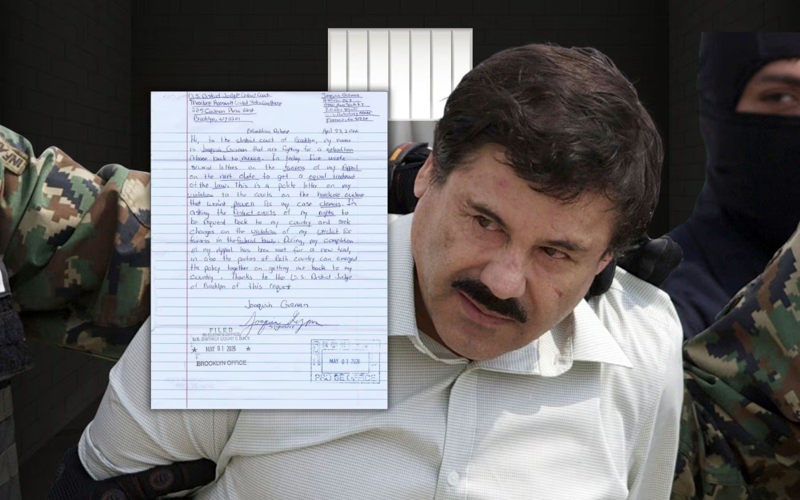 “El Chapo” insiste en regresar a México; envía nueva carta a juez de Nueva York